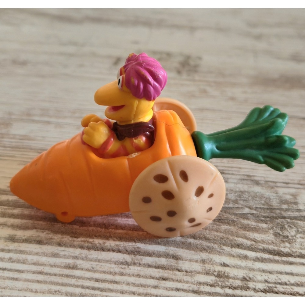 Vintage Fraggle Rock Red Fraggle in Carrot Car Toy Jim Henson 1988 McDonald's